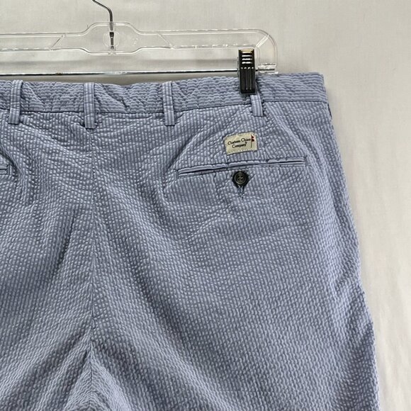 Chatham Chino Company Seersucker Short Mens 38 Lightweight Summer Striped Blue - Picture 6 of 11